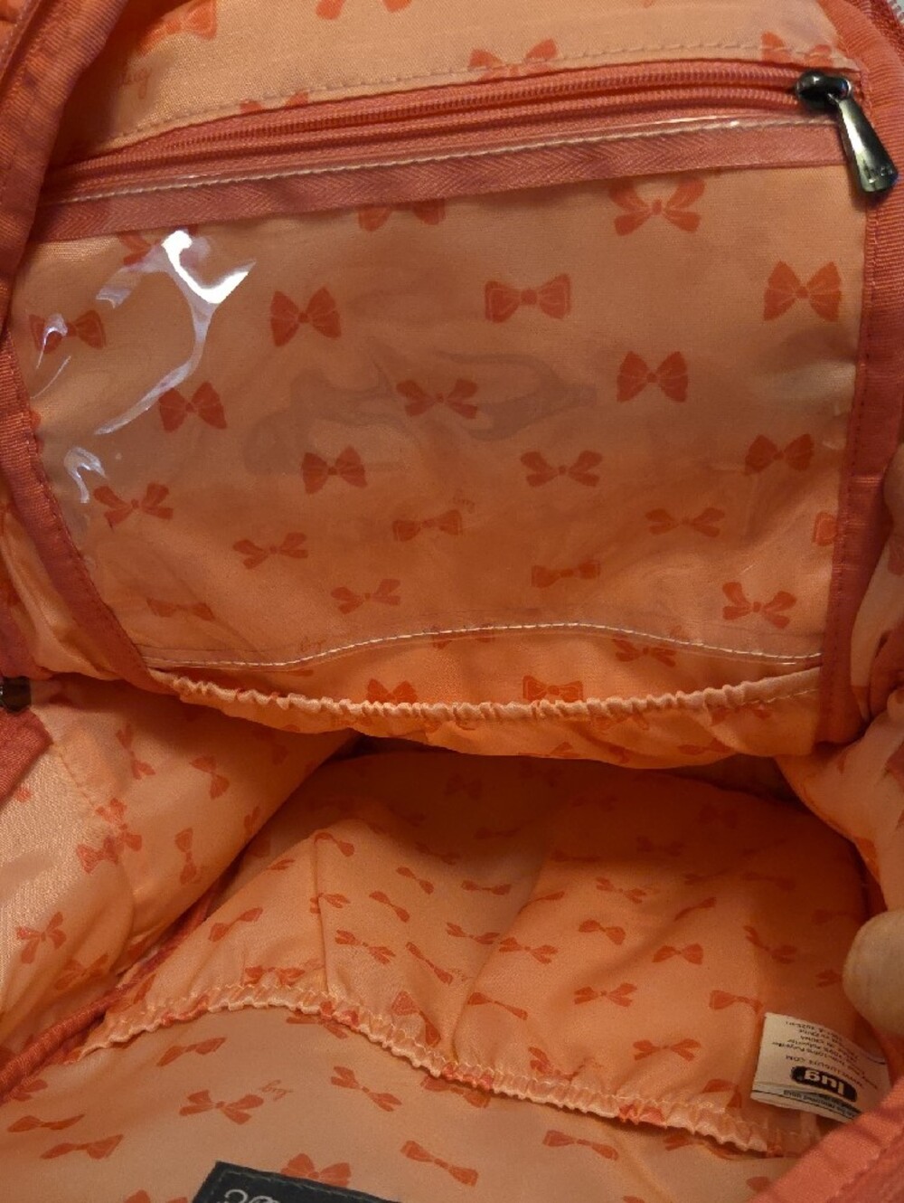 Lug Pink Houndstooth Backpack with Front Pockets - Picture 3 of 8